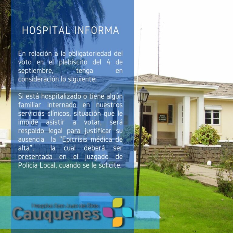 Mañana se vota ¿qué pasa con las personas hospitalizadas?