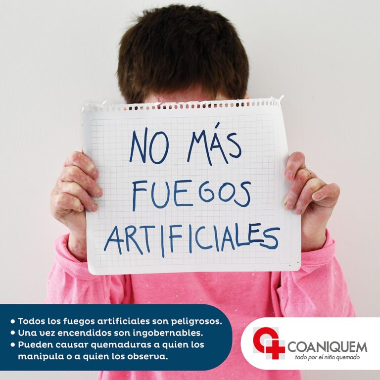 Coaniquem hizo un llamado a evitar los peligros de los fuegos artificiales