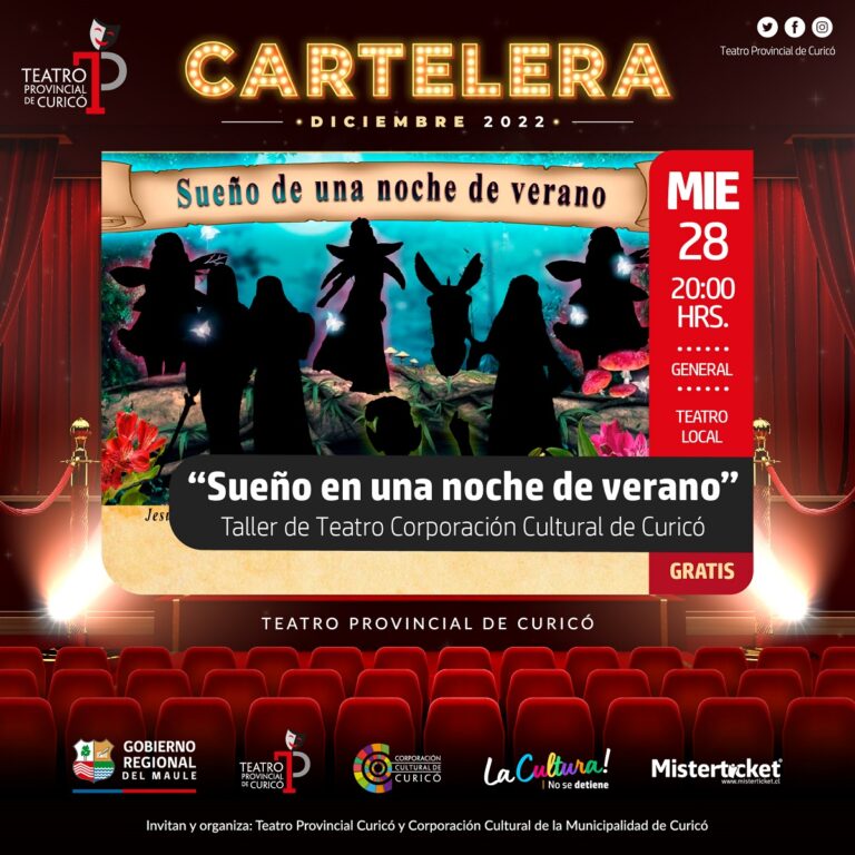 “Sueño de una Noche de Verano” se presentará en Curicó