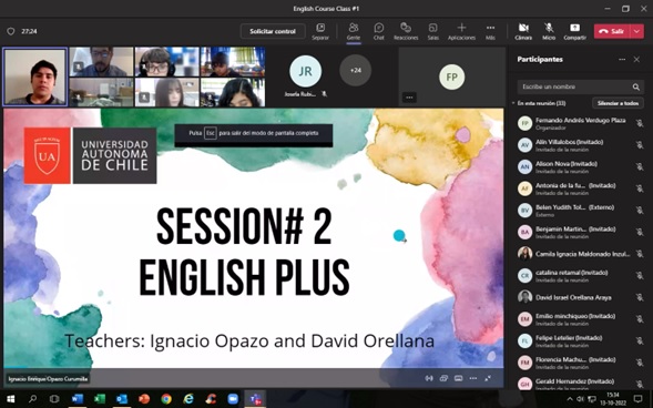 U Autónoma impartió cursos de inglés gratuitos para estudiantes del Maule