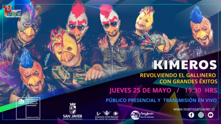 Teatro Municipal de San Javier presenta Kimeros en vivo y Carmen Prieto en el programa online “Vida en el Arte”