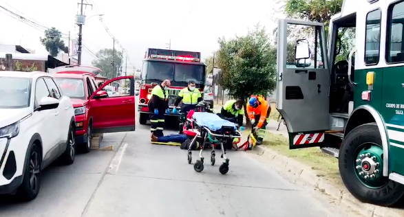 Talca: Accidente tránsito por choque de alcance deja a un herido