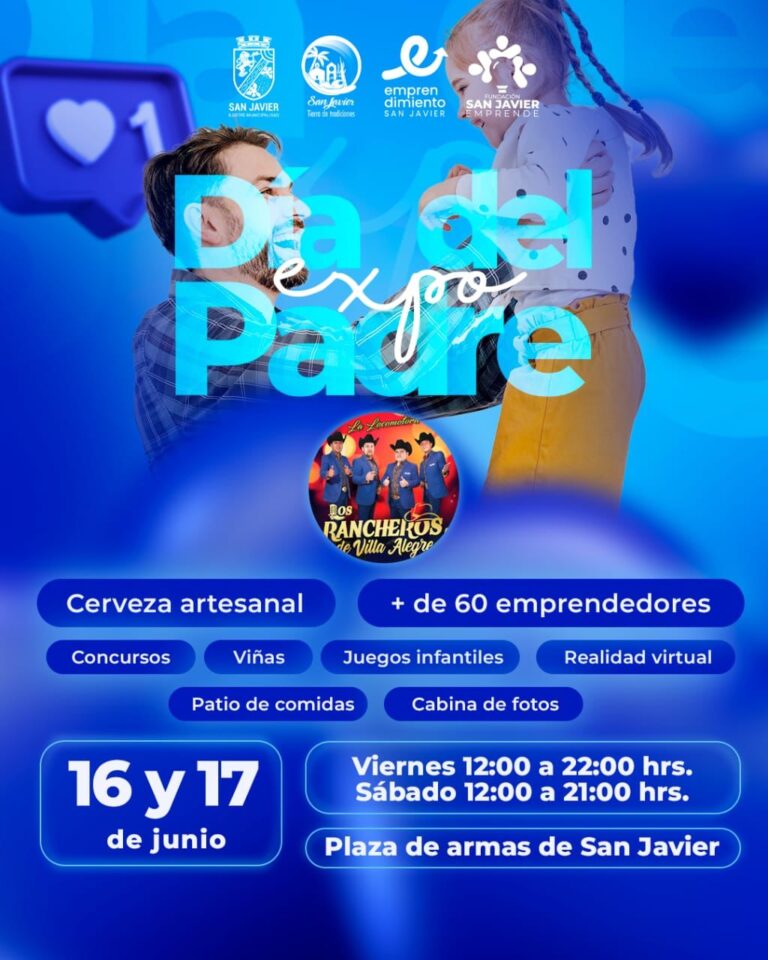 San Javier: Feria del “Día del Padre” en la Plaza de Armas tendrá como invitados a Los Rancheros de Villa Alegre