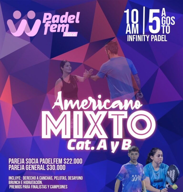Americano de Pádel se realizará este sábado en Infinity Club de Mall Go! Florida