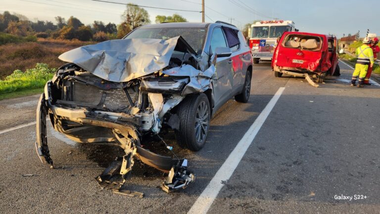 Parral: accidente en Ruta 5 deja seis lesionados