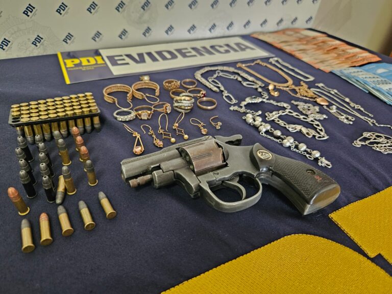 Talca: PDI detuvo a mujer por receptación e infracción a ley de armas 