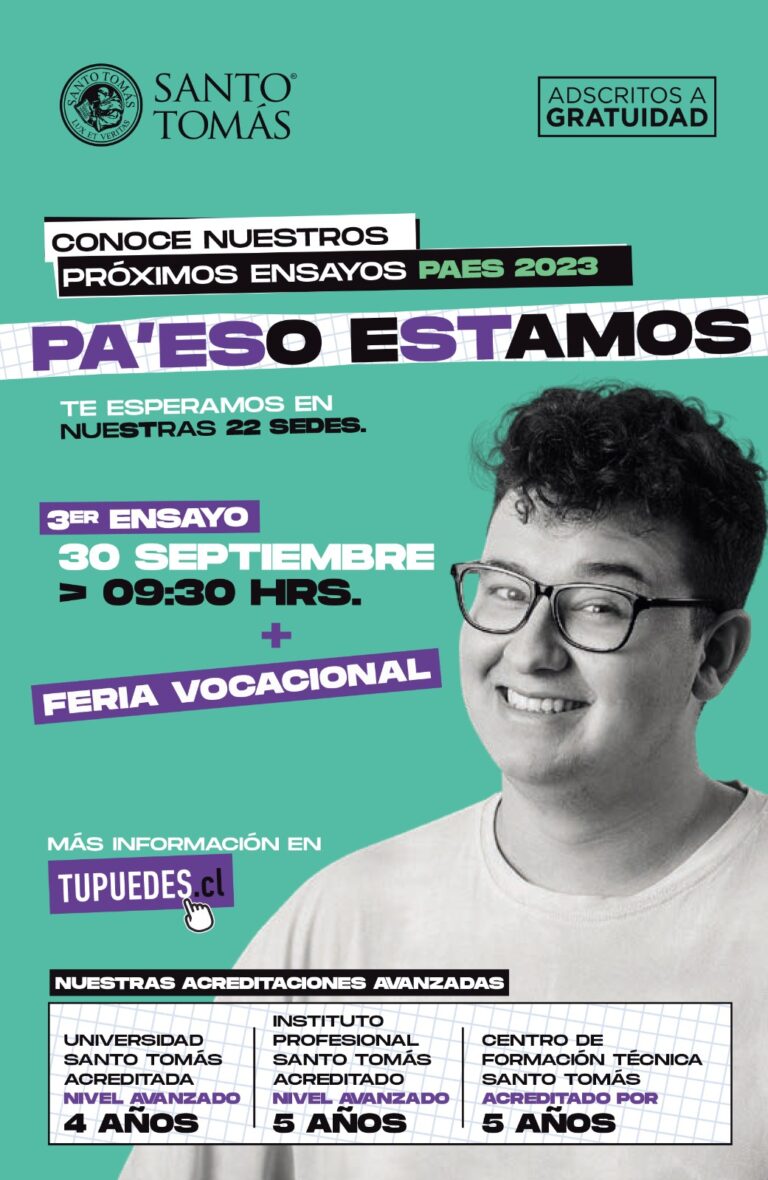 Se acerca la PAES Regular de noviembre y Santo Tomás tiene para ti el último Ensayo PAES presencial 2023
