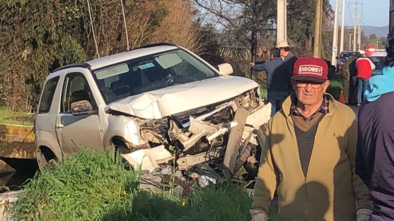 Talca: colisión frontal dejó dos lesionados en Las Rastras