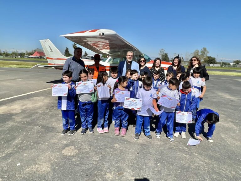 Talca: Estudiantes realizaron sobrevuelo en la ciudad 