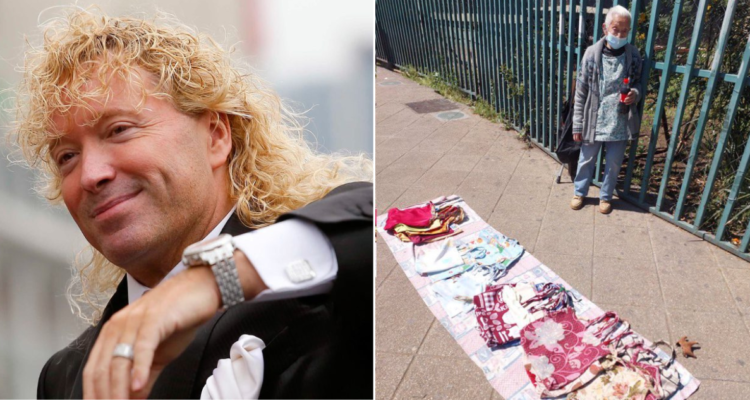 Farkas anuncia millonaria donación a mujer de 92 años que vende en la calle e ironiza: “País fabuloso”