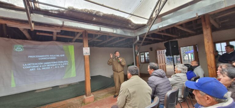 Chanco: Carabineros realizó charla sobre la utilización del fuego y quemas agrícolas 