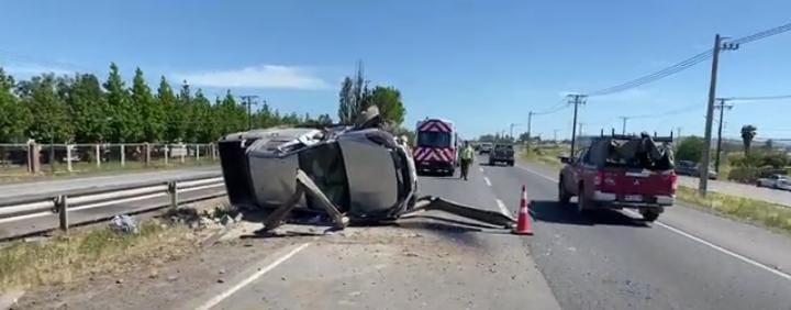 Talca: Nuevo accidente vehicular en la Ruta 5 Sur