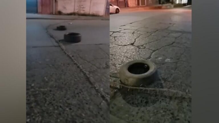 Talca: Desconocidos lanzan cadenas con clavos en el centro de la ciudad