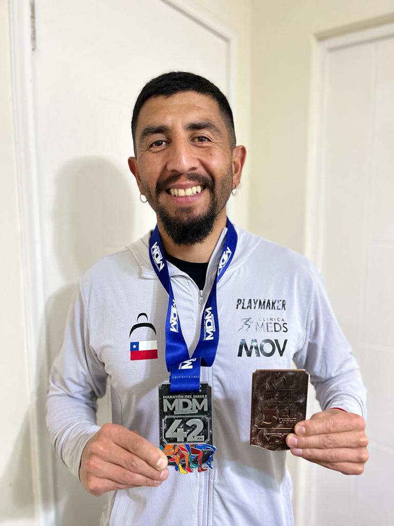 Talquino funcionario de gendarmería obtuvo una brillante participación en Maratón del Maule