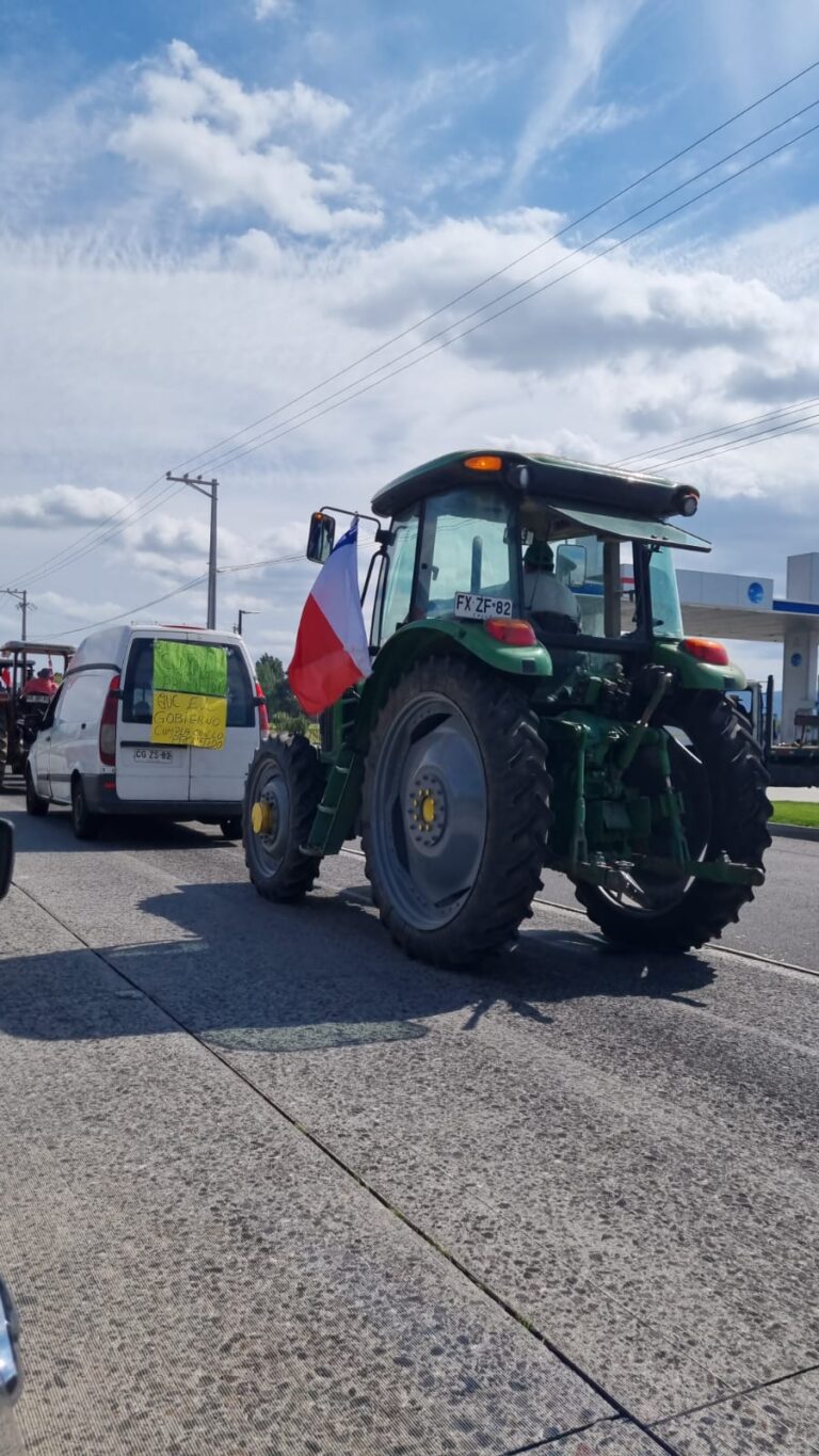 VIDEO | Agricultores paralizan Ruta 5 sur