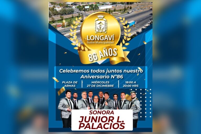 Longaví Celebra su Aniversario 86° con un Show en la Plaza