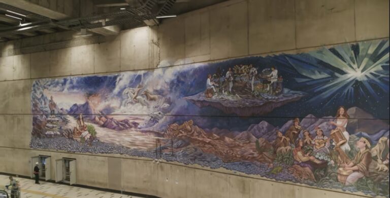 60 años: homenaje a Los Jaivas con mural en estación de Metro de Santiago