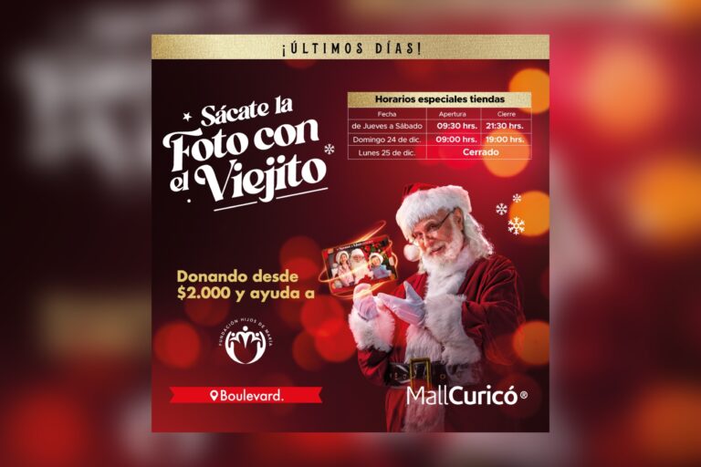 Sácate la foto con el Viejito Pascuero en Mall Curicó