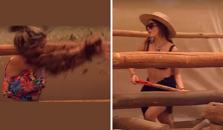 [video]Tierra Brava: Momento exacto en que Fran lanza pala con excremento animal a Angélica