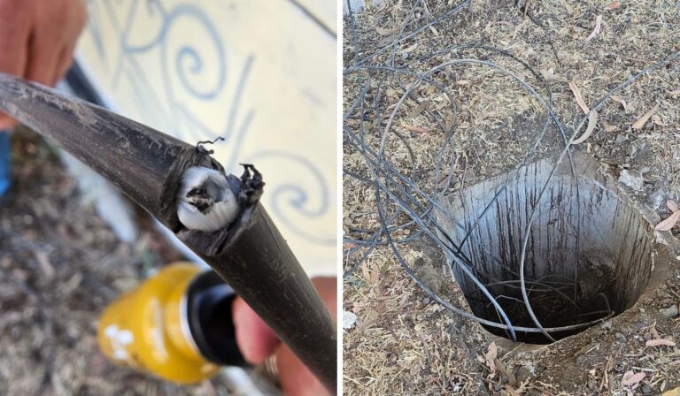 [video]Robo de cables de fibra óptica paraliza semáforos en Talca