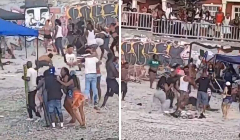 [Video] Fuerte pelea en playa de Iquique tras celebración de Año Nuevo