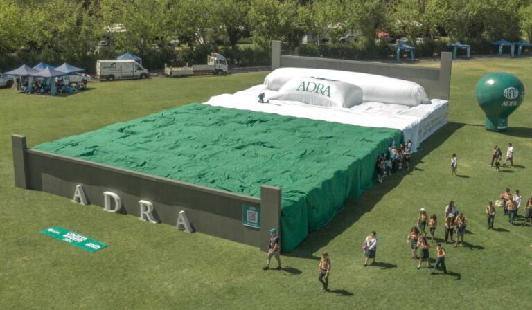 Chillán logró récord mundial con cama de 400 metros cuadrados