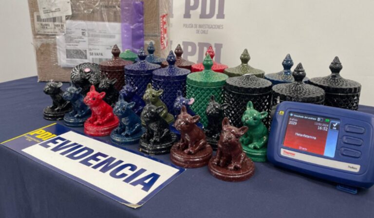 En forma de adornos decorativos: PDI confiscó cerca de 5 kg de metanfetamina
