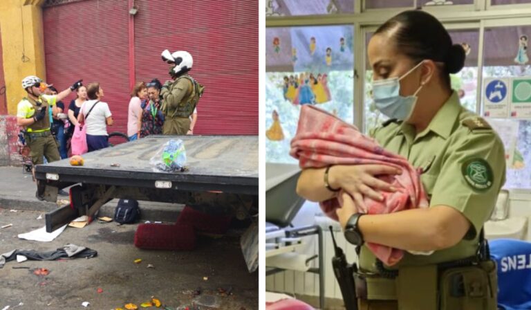 Bebé de dos días fue abandonado en Vega Central de Santiago: La madre se entregó a Carabineros