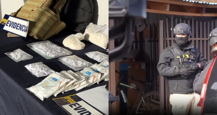 Operativo en Valdivia detiene 2 bandas dedicadas al tráfico de drogas