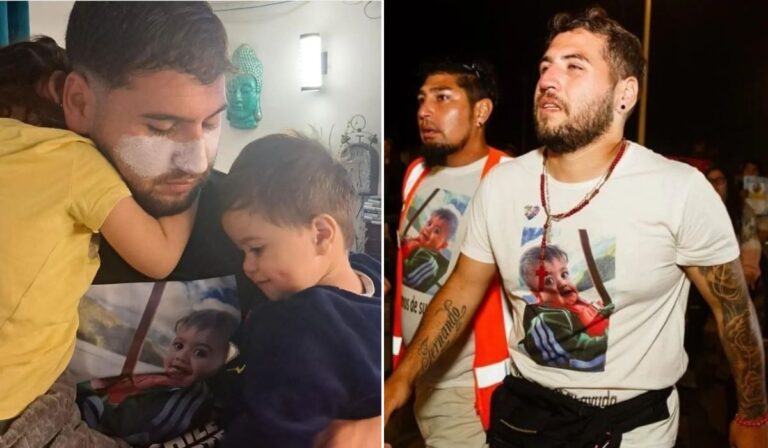 Padre de Dante cumple 34 días caminando sin lograr el 10% de la meta