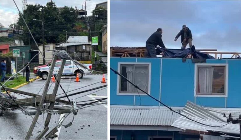 Tornado en Penco causa estragos en viviendas y deja una inhabitable