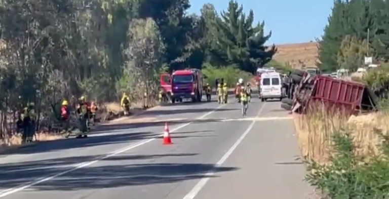 Accidente en ruta que une San Javier y Cauquenes deja una persona muerta tras colisión frontal