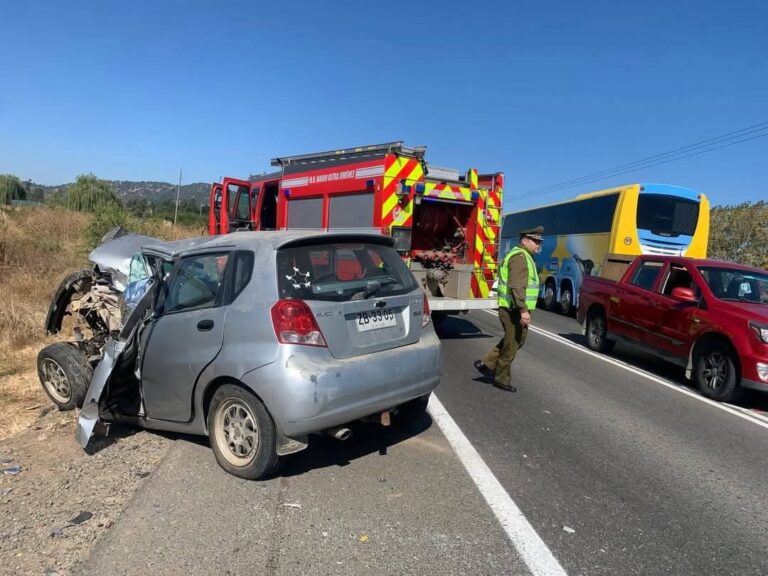Fatal accidente en San Javier: Choque entre vehículo menor y bus deja un fallecido en ruta Los Conquistadores