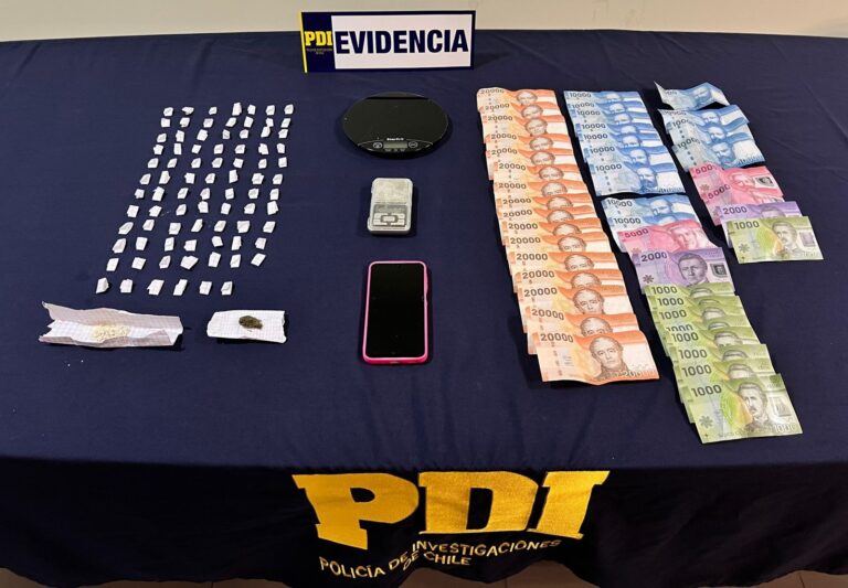 Detienen a mujer por microtráfico en San Javier: vendía droga desde su casa