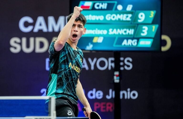 ¡Histórico! Talquino Gustavo Gómez gana oro y plata en Sudamericano de tenis de mesa