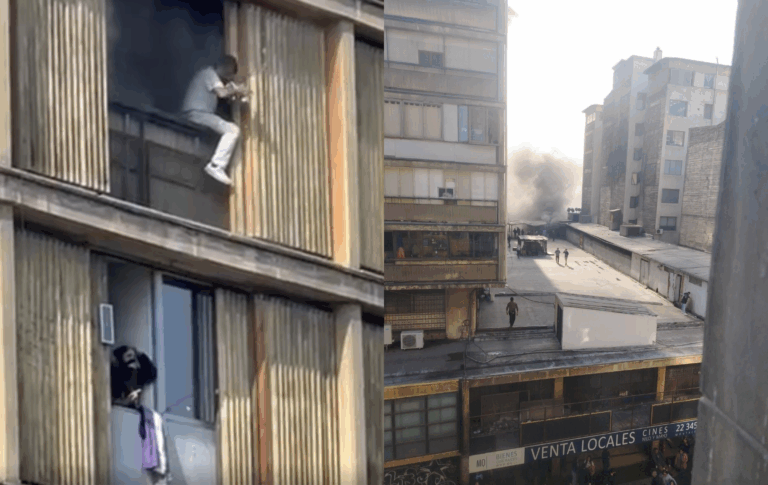 Emergencia en el centro de Santiago por voraz incendio: hay personas atrapadas en edificio