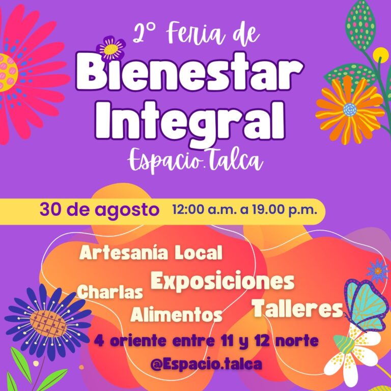 Feria de Bienestar Integral en Talca: talleres, artesanía y comida saludable