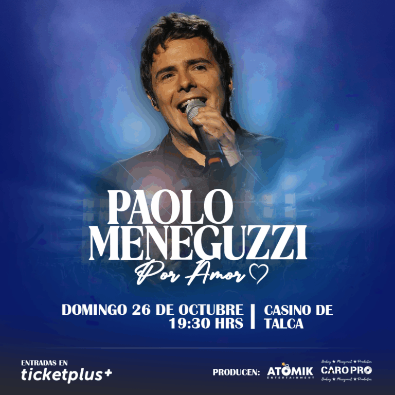Paolo Meneguzzi regresa a Talca con su tour “Por Amor”: concierto será en Casino Talca