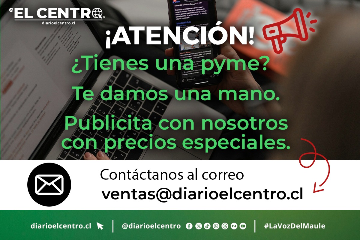 Escríbenos a ventas@diarioelcentro.cl