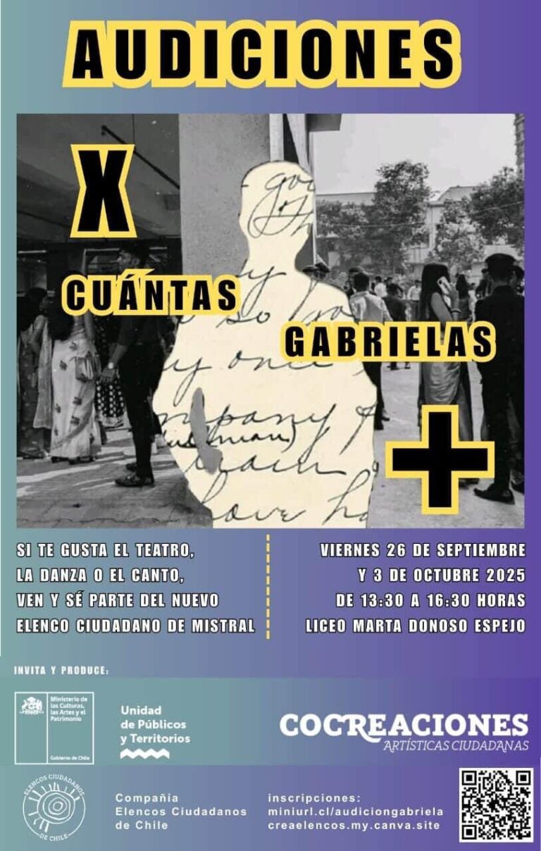Inscripciones abiertas para el Elenco Ciudadano de Gabriela Mistral