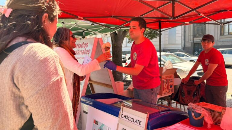 Emprendedores rurales del maule exhiben su talento en la plaza de armas de Talca