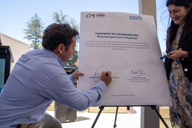 Aeropuerto de carga avanza en el Maule tras histórico convenio del MOP y el Gobierno Regional
