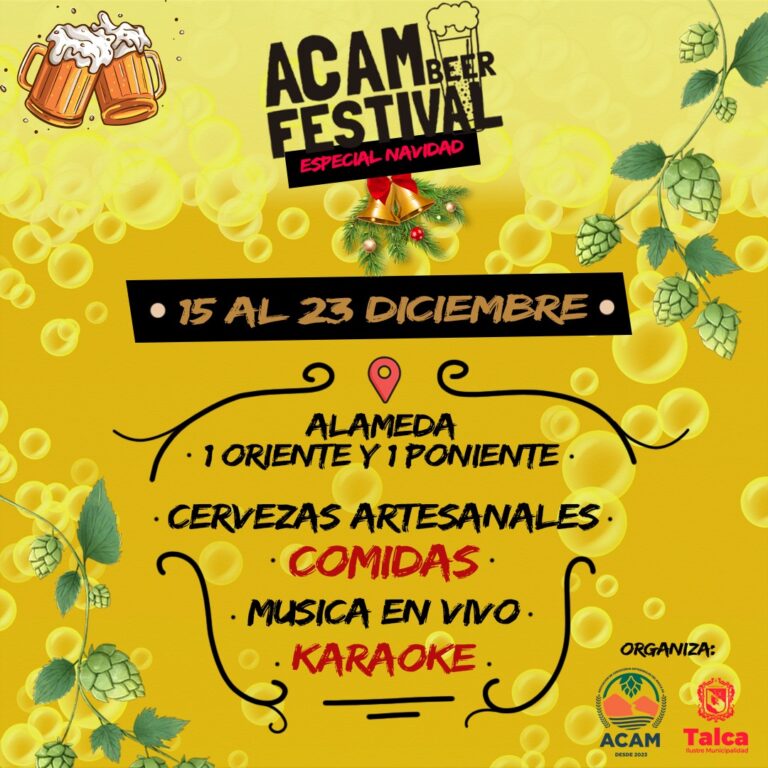 Productores cerveceros del Maule participarán en la Feria Navideña de Talca