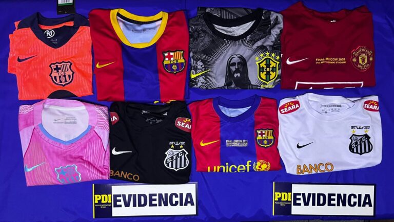 Operativo de la PDI desbarata venta de ropa deportiva falsa en Curicó: más de 400 prendas incautadas