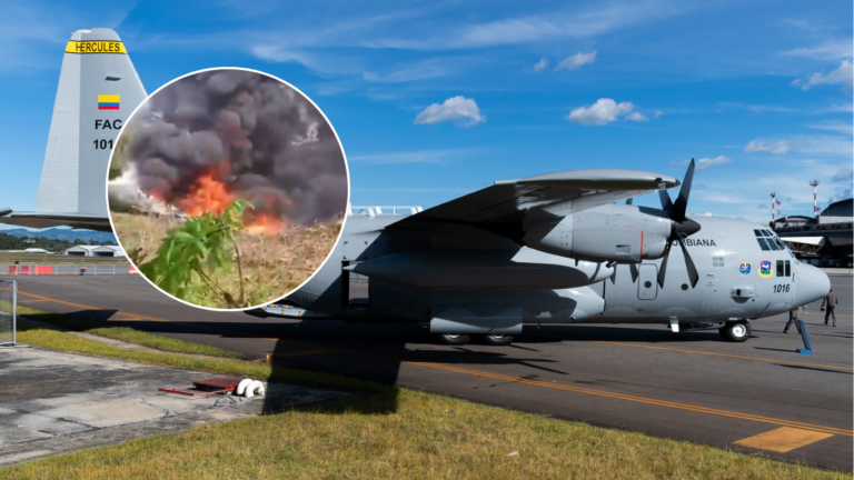 Tragedia aérea en Colombia: avión militar con soldados se estrella al despegar